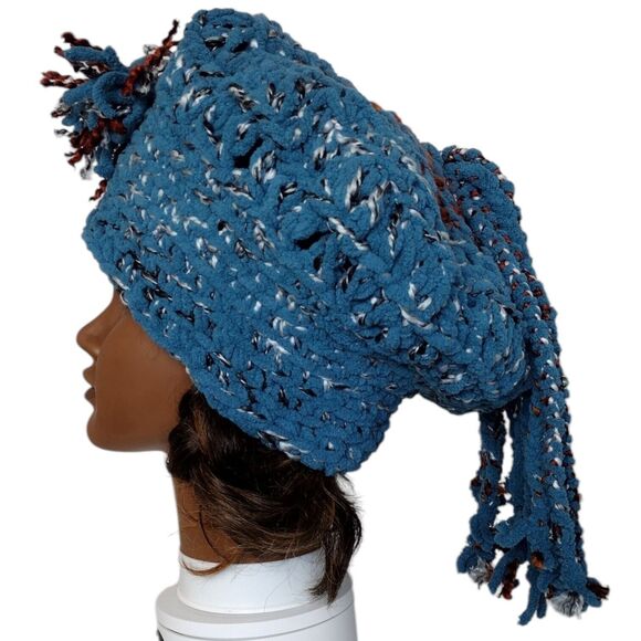 Slouchy Boho Hat OOAK Handmade Crochet Free Hand Women's One Size - Picture 5 of 10